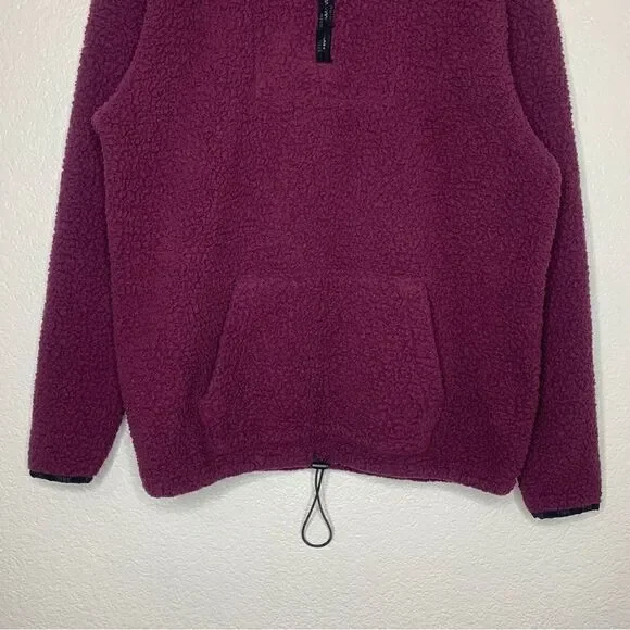 PINK Victoria’s Secret Quarter Zip Sherpa Fleece Pullover Sweatshirt - Picture 4 of 10